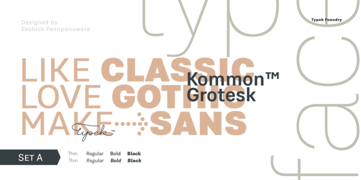 Ejemplo de fuente Kommon Grotesk Ultra Bold